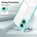 OPPO A17 4G 3 in 1 Clear TPU Color PC Frame Phone Case - Light Green