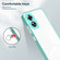 OPPO A17 4G 3 in 1 Clear TPU Color PC Frame Phone Case - Light Green