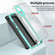 OPPO A17 4G 3 in 1 Clear TPU Color PC Frame Phone Case - Light Green