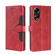 OPPO A1 5G Skin Feel Magnetic Buckle Leather Phone Case - Red
