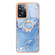 OPPO A57 4G/A77 5G Taiwan/K10 5G Global Electroplating Marble Dual-side IMD Phone Case with Ring - Blue 018