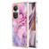 OPPO Reno10 Pro 5G Global Electroplating Marble Dual-side IMD Phone Case - Pink 013