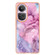 OPPO Reno10 Pro 5G Global Electroplating Marble Dual-side IMD Phone Case - Pink 013