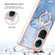 OPPO Reno10 5G Global Electroplating Marble Dual-side IMD Phone Case with Ring - Blue 018