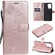 OPPO A94 5G / F19 Pro / Reno 5F Pressed Printing Butterfly Pattern Horizontal Flip PU Leather Case with Holder & Card Slots & Wallet & Lanyard - Rose Gold
