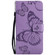 OPPO A94 5G / F19 Pro / Reno 5F Pressed Printing Butterfly Pattern Horizontal Flip PU Leather Case with Holder & Card Slots & Wallet & Lanyard - Purple
