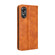 OPPO A17 Magnetic Buckle Retro Texture Leather Phone Case - Brown