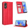 OPPO A17 Magnetic Buckle Retro Texture Leather Phone Case - Red