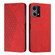OPPO Reno7 4G Global/F21 Pro 4G Diamond Splicing Skin Feel Magnetic Leather Phone Case - Red