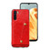 OPPO A91 PU + TPU Shockproof Magnetic Protective Case with Card Slots - Red