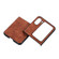OPPO Find N2 Flip Morocco Texture PU Shockproof Phone Case - Brown