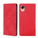 OPPO A17k Skin Feel Magnetic Horizontal Flip Leather Phone Case - Red