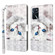 OPPO A16 / A16s / A54s 3D Painted Leather Phone Case - Reflection White Cat