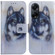 OPPO A98 5G / F23 5G India Coloured Drawing Flip Leather Phone Case - White Wolf