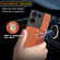 OPPO Reno 8 Pro Carbon Fiber Magnetic Card Bag Phone Case - Black