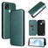 OPPO Realme C21Y Carbon Fiber Texture Horizontal Flip TPU + PC + PU Leather Case with Card Slot - Green