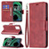 OPPO Realme 8 5G/Realme V13 5G Retro Lambskin Texture Pure Color Horizontal Flip PU Leather Case with Holder & Card Slots & Wallet & Lanyard - Red
