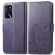 OPPO A16 Four-leaf Clasp Embossed Buckle Leather Phone Case - Purple