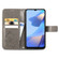 OPPO A16 Four-leaf Clasp Embossed Buckle Leather Phone Case - Gray