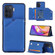 OPPO A94 Skin Feel PU + TPU + PC Back Cover Shockproof Case with Card Slots & Holder & Photo Frame - Blue