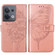 OPPO Reno8 Embossed Butterfly Flip Leather Phone Case - Rose Gold