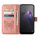 OPPO Reno8 Embossed Butterfly Flip Leather Phone Case - Rose Gold