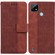 OPPO Realme C21 Geometric Embossed Leather Phone Case - Brown