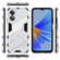 OPPO A17 4G Global Punk Armor 2 in 1 PC + TPU Shockproof Phone Case with Holder - White