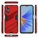 OPPO A17 4G Global Punk Armor 2 in 1 PC + TPU Shockproof Phone Case with Holder - Red