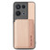 OPPO Reno 8 Pro Carbon Fiber Magnetic Card Bag Phone Case - Khaki