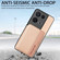 OPPO Reno 8 Pro Carbon Fiber Magnetic Card Bag Phone Case - Khaki