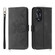 OPPO A78 5G Global/A58x Global/A1x 5G Skin-feel Flowers Embossed Wallet Leather Phone Case - Black