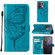 OPPO Reno8 Embossed Butterfly Flip Leather Phone Case - Blue