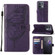OPPO Reno8 Embossed Butterfly Flip Leather Phone Case - Dark Purple