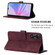 OPPO A78 / A58 Crossbody 3D Embossed Flip Leather Phone Case - Wine Red