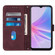 OPPO A78 / A58 Crossbody 3D Embossed Flip Leather Phone Case - Wine Red