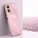 OPPO A17 XINLI Straight 6D Plating Gold Edge TPU Phone Case - Cherry Purple