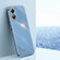 OPPO A17 XINLI Straight 6D Plating Gold Edge TPU Phone Case - Celestial Blue