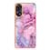 OPPO Reno 8T 4G Electroplating Marble Dual-side IMD Phone Case - Pink 013