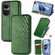 OPPO Reno10 Global / 10 Pro Global Cubic Grid Pressed Magnetic Leather Phone Case - Green