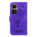 OPPO Reno10 5G Global/Reno10 Pro Global Butterfly Rose Embossed Leather Phone Case - Purple