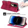 OPPO Reno10 Pro+ 5G Skin-feel Flowers Embossed Wallet Leather Phone Case - Wine Red
