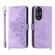 OPPO A78 5G Global/A58x Global/A1x 5G Skin-feel Flowers Embossed Wallet Leather Phone Case - Purple