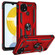 OPPO Realme C21 Shockproof TPU + PC Protective Case with 360 Degree Rotating Holder - Red