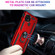 OPPO Realme C21 Shockproof TPU + PC Protective Case with 360 Degree Rotating Holder - Red