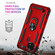 OPPO Realme C21 Shockproof TPU + PC Protective Case with 360 Degree Rotating Holder - Red