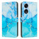 OPPO A1 Pro/Reno8 T 5G Global Painted Marble Pattern Leather Phone Case - Blue Green