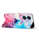 OPPO A1 Pro/Reno8 T 5G Global Painted Marble Pattern Leather Phone Case - Pink Purple