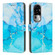 OPPO Reno10 Pro+ Painted Marble Pattern Leather Phone Case - Blue Green