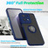OPPO Reno8 Q Shadow 1 Series TPU + PC Phone Case with Ring Holder - Black+Black